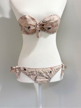 Agent Provocateur Arlene Bikini Size 2 Size 32B NWT Pin Up Aviator Spy Feminine